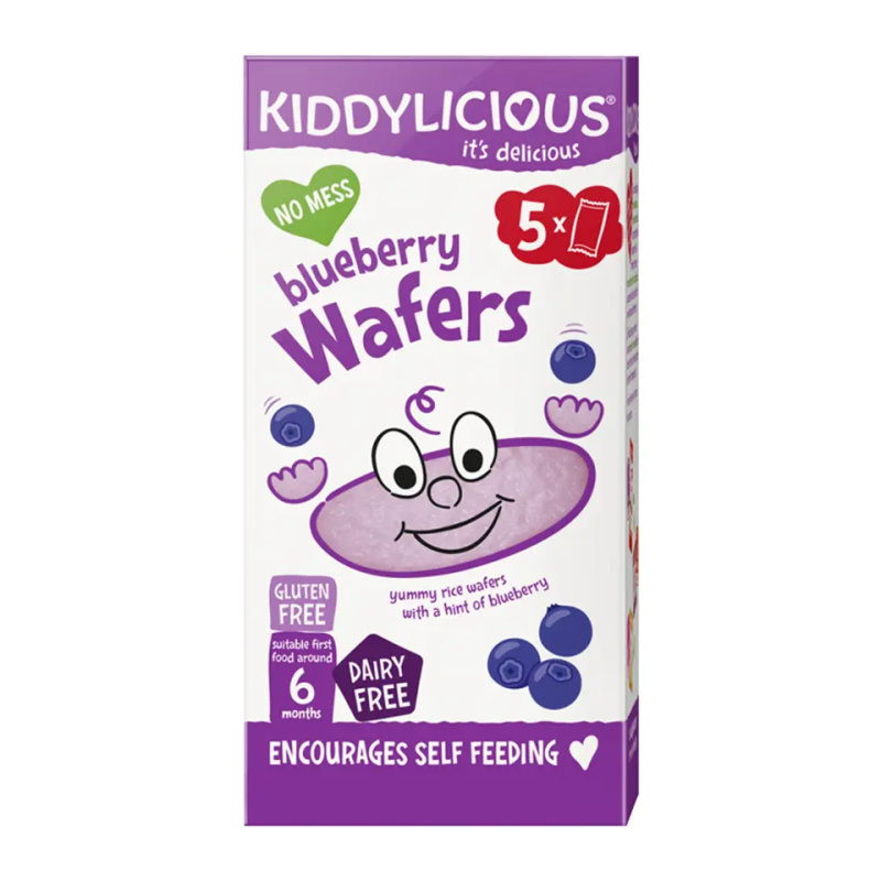 Kiddylicious Ovocné oplatky mini borůvkové, 4x4g