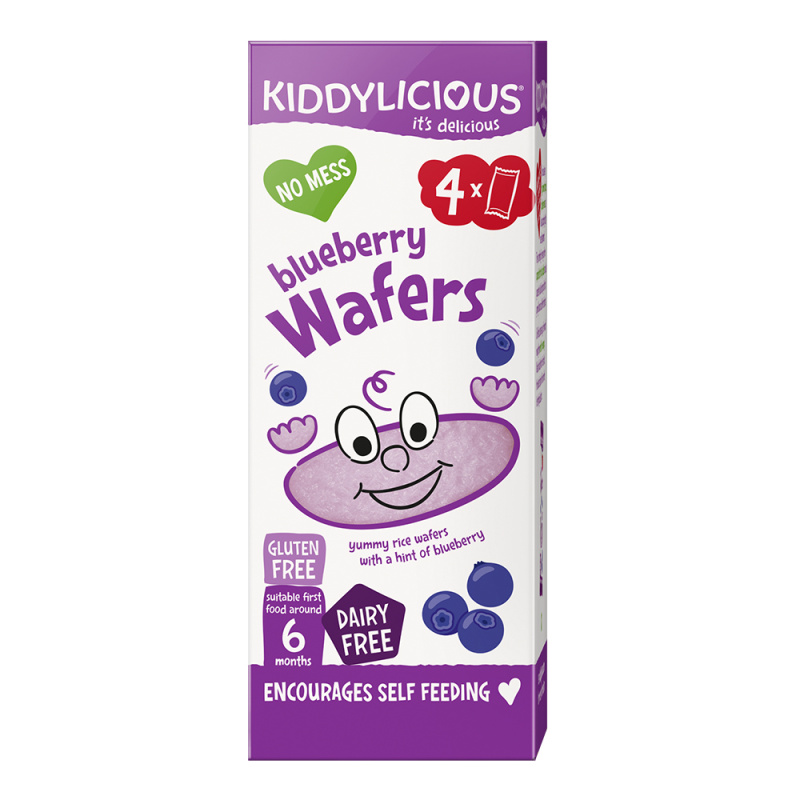 Kiddylicious Ovocné oplatky mini borůvkové, 4x4g