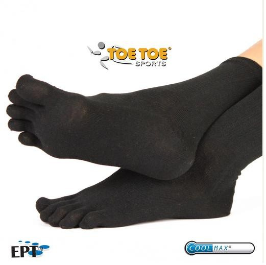 LINER ANKLE sportovní prstové ponožky ToeToe černá S