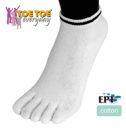TRAINER prstové kotníkové ponožky ToeToe bílá