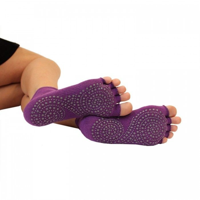 JOGA NO FINGER trainer bezprstové ponožky protiskluzové ToeToe fialová M