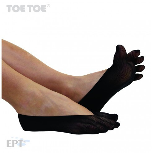 PLAIN BALLERINA Nylon prstové silon balerinky ToeToe černá