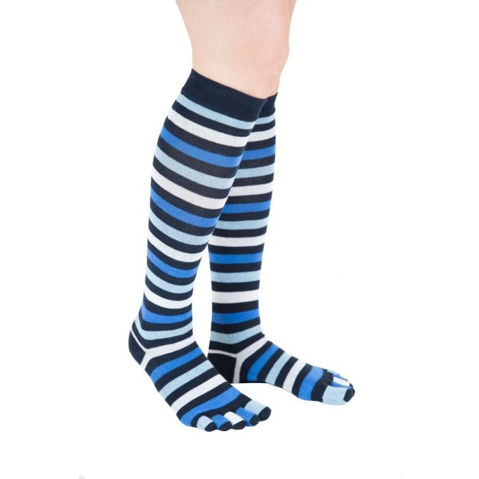 KNEE-High prstové podkolenky ToeToe modrá