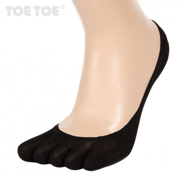 FOOT COVER nízké prstové ponožky do balerínek ToeToe černá S