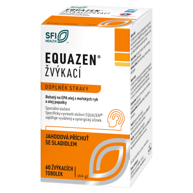 EQUAZEN žvýkací tob.60 jahodová příchuť