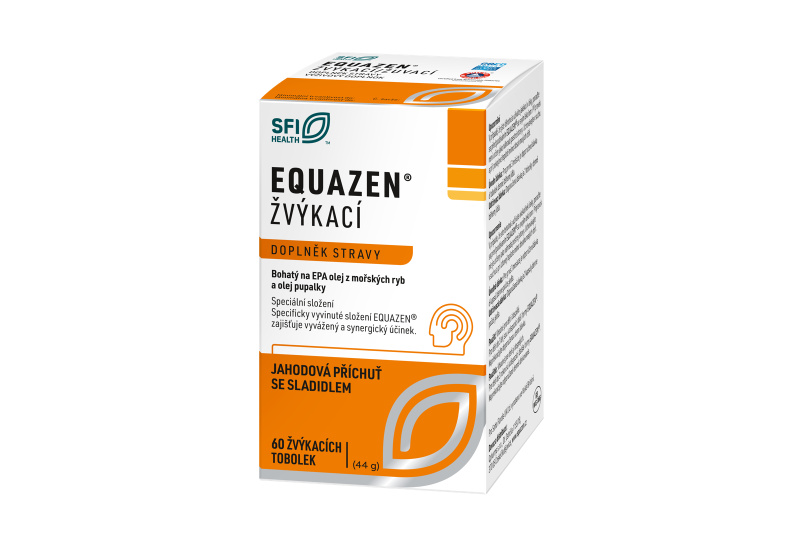 EQUAZEN žvýkací tob.60 jahodová příchuť