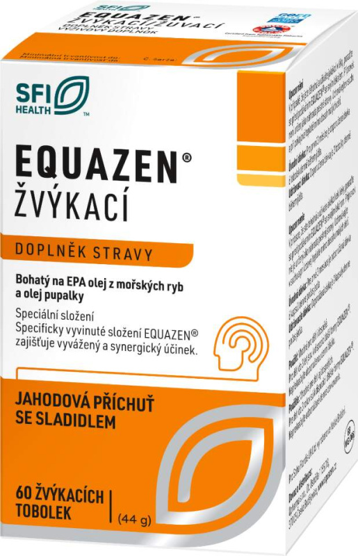 EQUAZEN žvýkací tob.60 jahodová příchuť
