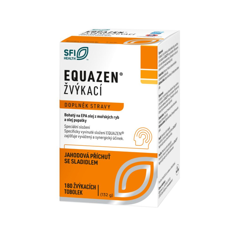 EQUAZEN žvýkací tob.180 jahodová příchuť