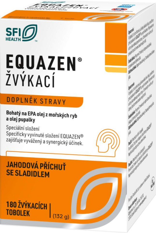 EQUAZEN žvýkací tob.180 jahodová příchuť