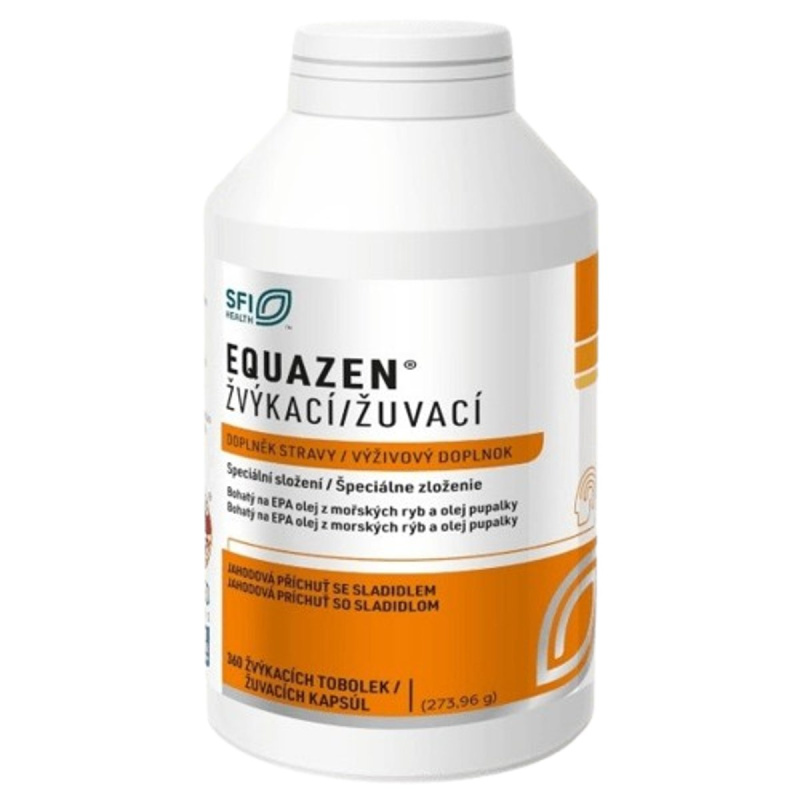 EQUAZEN S jahodovou příchutí 360 žvýkacích tobolek