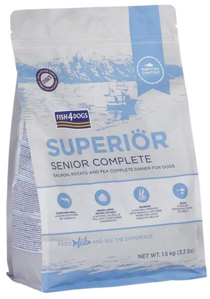 Fish4Dogs Granule velké pro starší psy Superior losos s bramborami 1,5 kg