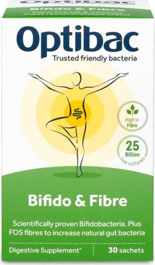 Optibac Bifido & Fibre Probiotika pro vyprazdňování, 30 x 6 g sáček Varianta: Bifido and Fibre (Probiotika pro vyprazdňování) 30 x 6 g sáček