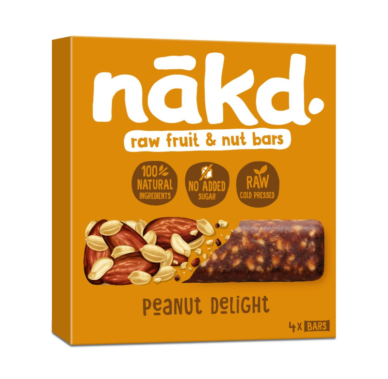 NAKD Peanut delight raw tyčinky z ovoce a arašídů 4 x 35 g