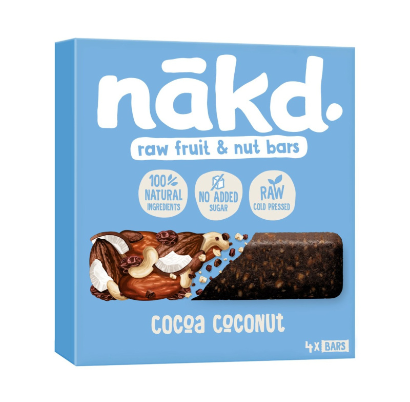 NAKD Cocoa coconut raw tyčinky z ovoce a ořechů s kokosem 4 x 35 g