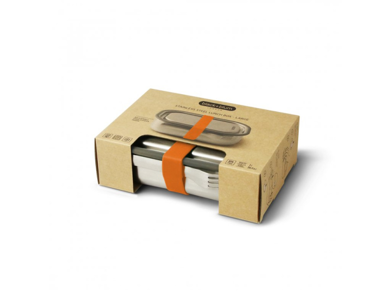 Black+blum Nerezový obědový box, 1000 ml Barevný: Oranžová