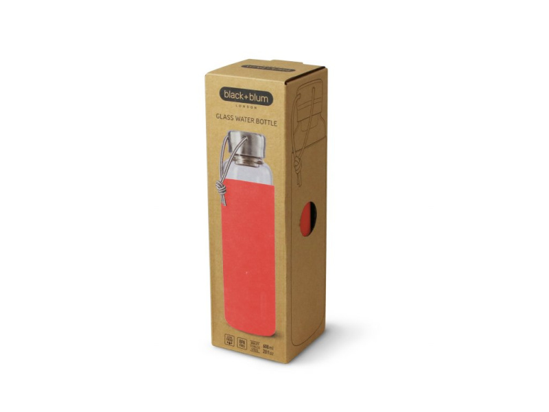 Black+blum Black+blum, GLASS WATER BOTTLE, 600 ml Barevný: Coral