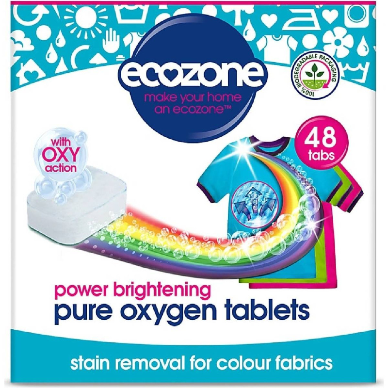 Ecozone Oxy tablety na barevné prádlo, 24ks
