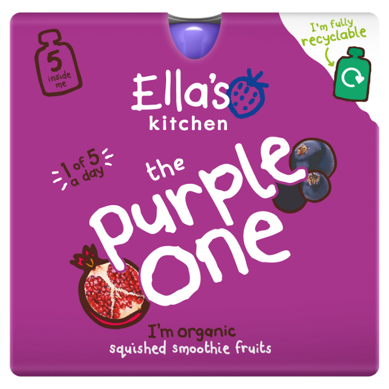 Ella's Kitchen BIO PURPLE ONE ovocné pyré s černým rybízem (5x90 g)
