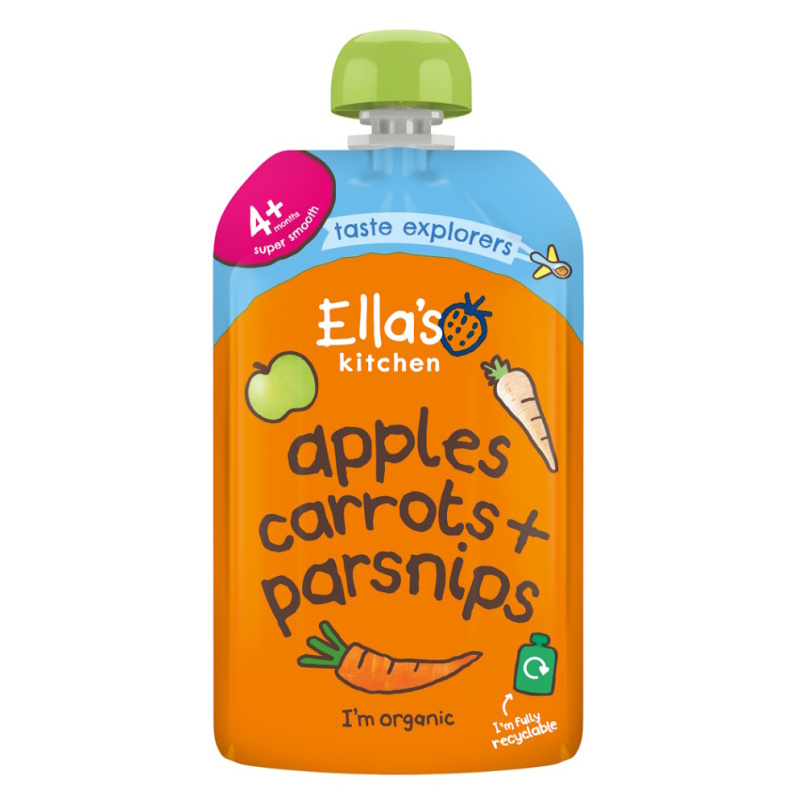 ELLA'S KITCHEN Mrkev jablko a pastinák BIO 120 g