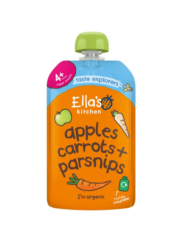 ELLA'S KITCHEN Mrkev jablko a pastinák BIO 120 g