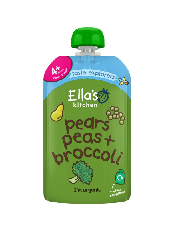 ELLA'S KITCHEN  Hruška hrášek a brokolice BIO 120 g