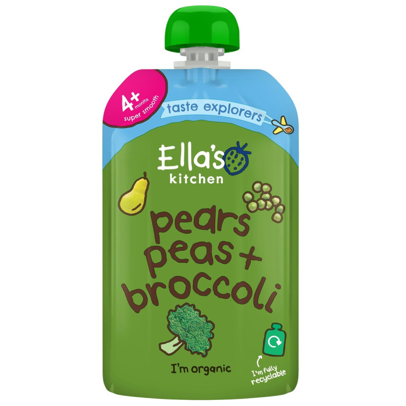 Ella's Kitchen BIO Hruška, hrášek a brokolice