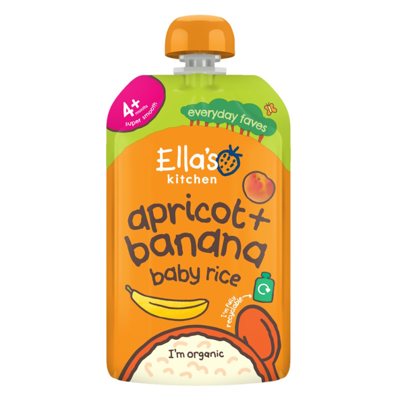 ELLA'S KITCHEN Dětská rýže banán a meruňka BIO 120 g