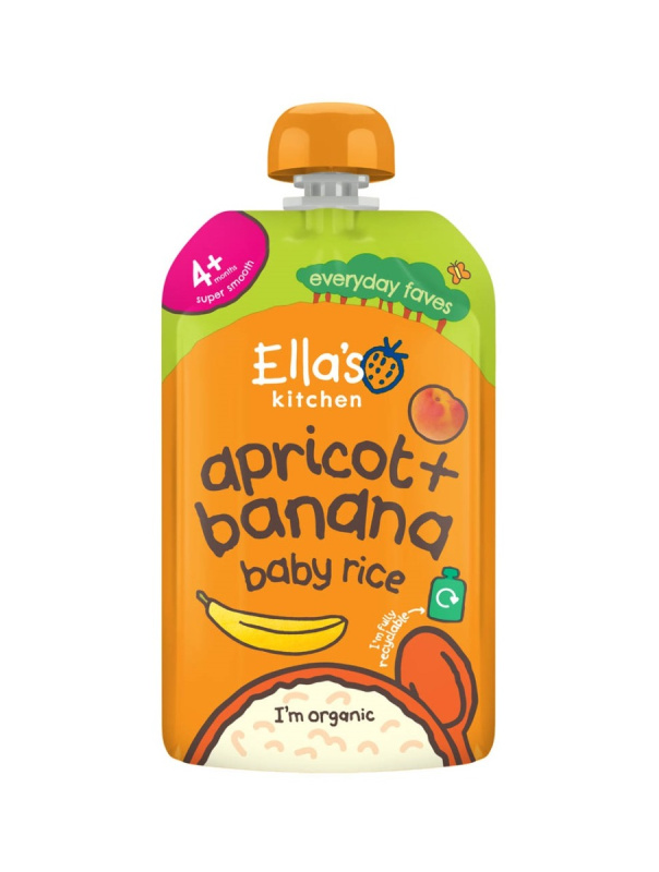 ELLA'S KITCHEN Dětská rýže banán a meruňka BIO 120 g