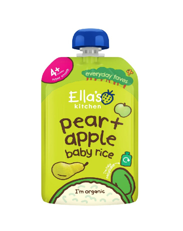 ELLA'S KITCHEN Dětská rýže hruška a jablko BIO 120 g