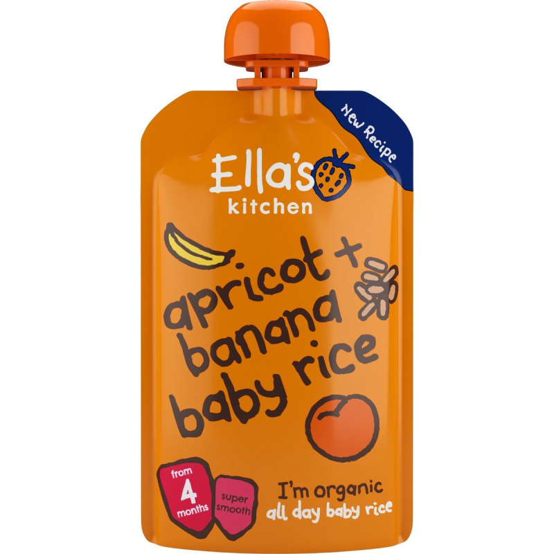 Ella's Kitchen BIO Dětská rýže, banán a meruňka