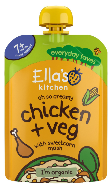 Ella's Kitchen BIO Kuřátko s kukuřičnou kaší (130 g)