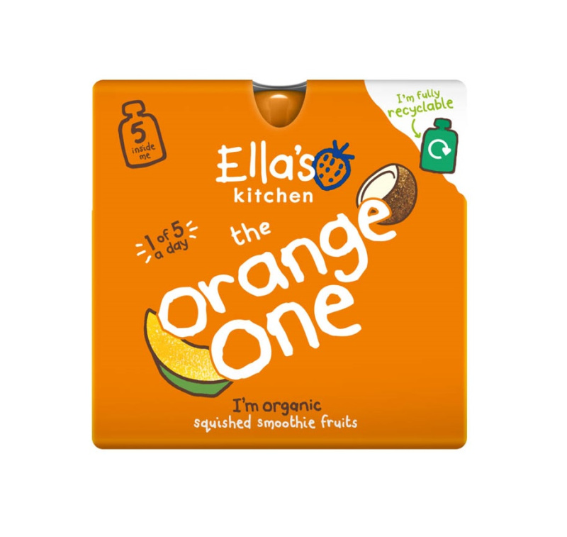 Ella's Kitchen BIO ORANGE ONE ovocné pyré s mangem (5x90 g)