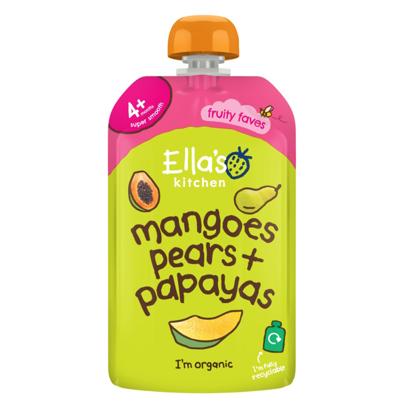 Ella's Kitchen BIO Mango, hruška a papája (120 g)