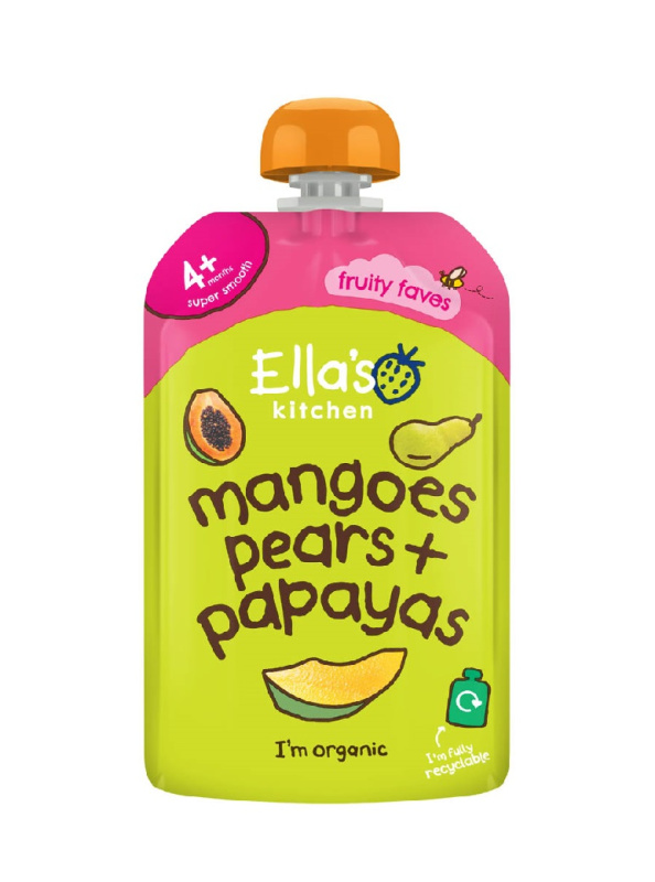 Ella's Kitchen BIO Mango, hruška a papája (120 g)