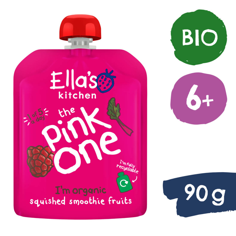 ELLA'S KITCHEN PINK ONE ovocné smoothie s dračím ovocem BIO 90 g