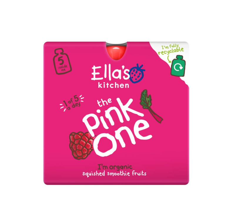 Ella's Kitchen BIO PINK ONE ovocné smoothie s rebarborou (5x90 g)