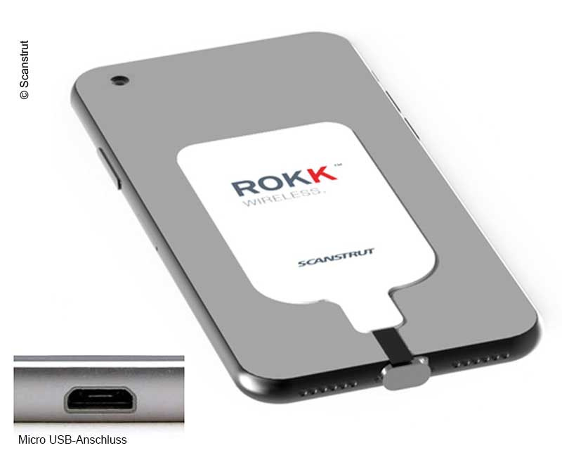 ROKK Univerzální náplast pro přijímač Micro USB pro chytré telefony