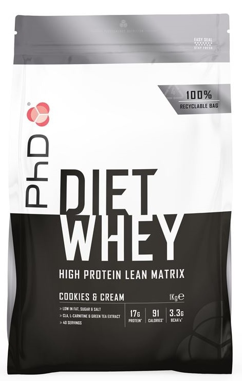 PhD Nutrition Diet Whey Protein, 1000 g Příchuť: Sušenky se smetanou