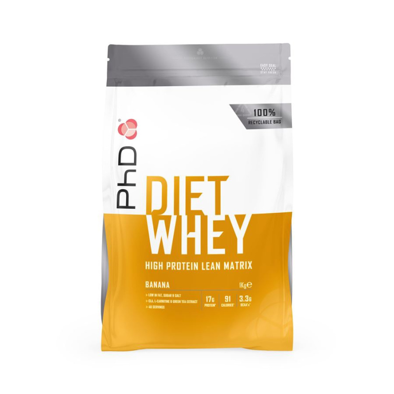 PhD Nutrition Diet Whey Protein, 1000 g Příchuť: Banán