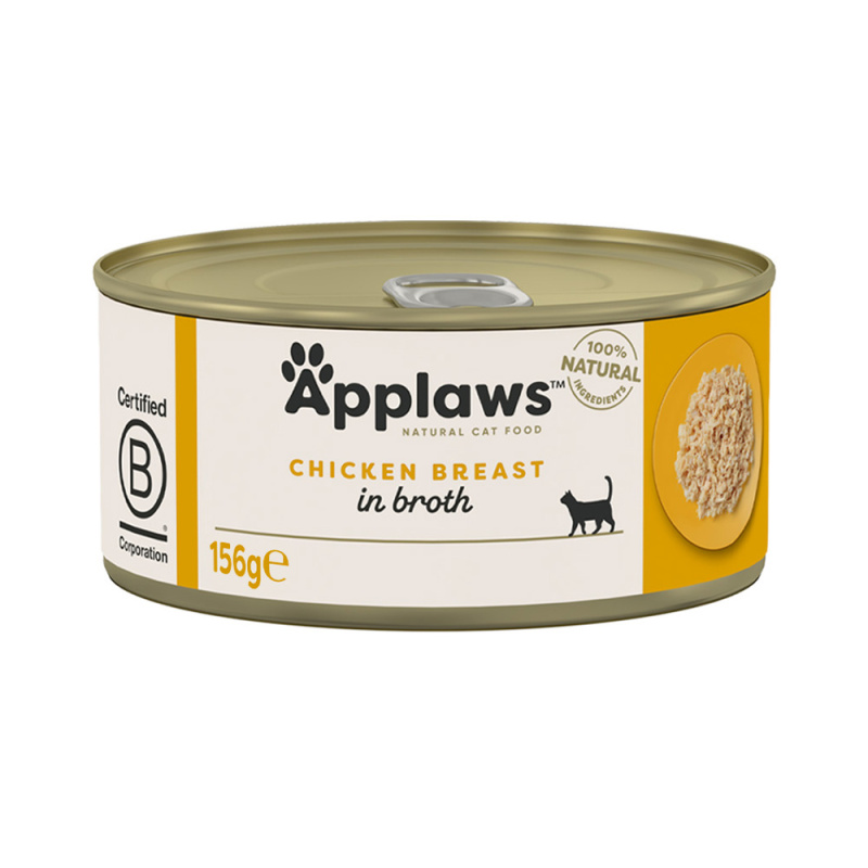 APPLAWS Kuřecí prsa konzerva pro kočky 156 g