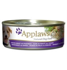 Konzerva APPLAWS Dog Chicken, Veg & Rice 156 g