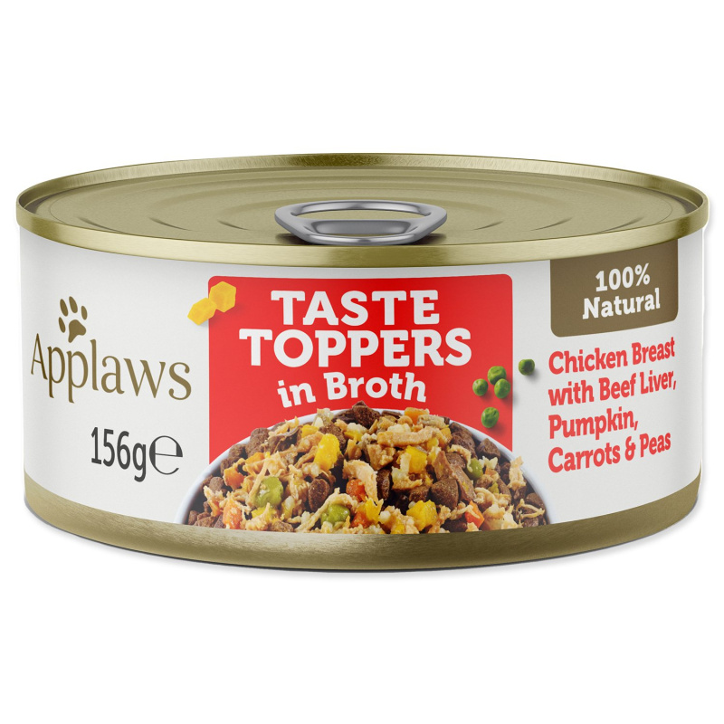 Konzerva APPLAWS Dog Chicken, Beef Liver & Veg 156 g