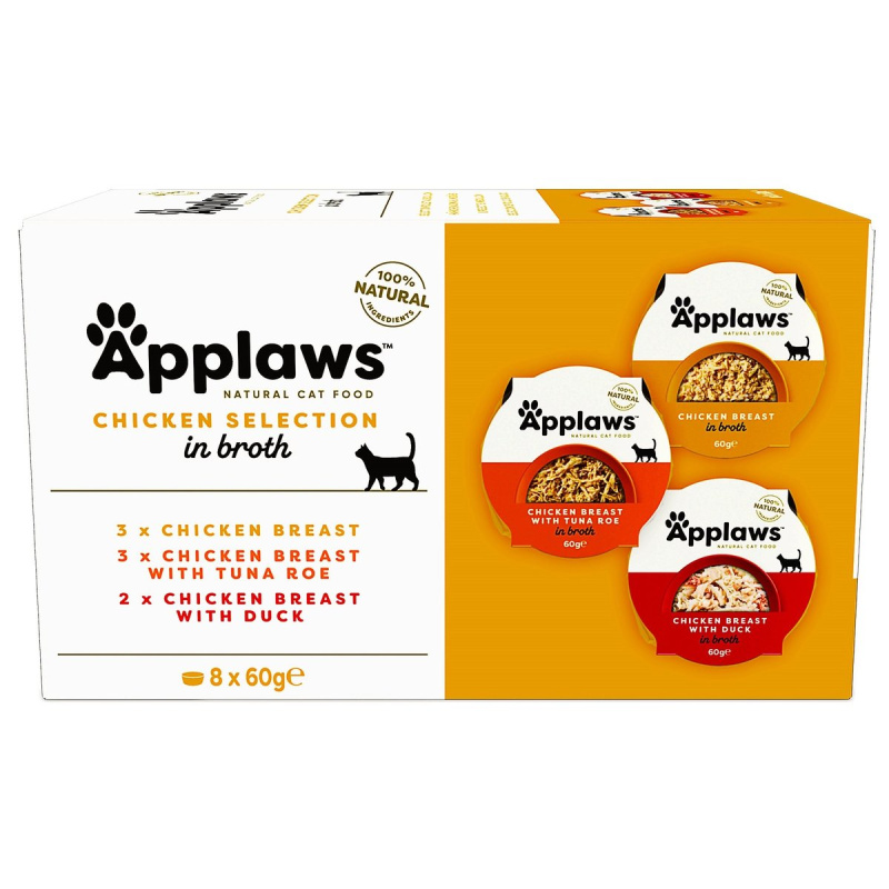 Applaws Cat kuřecí miska pro kočky multipack (8×60 g)