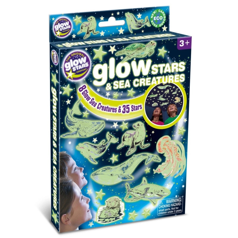 Nálepky na zeď Brainstorm Svítící hvězdy a mořští živočichové