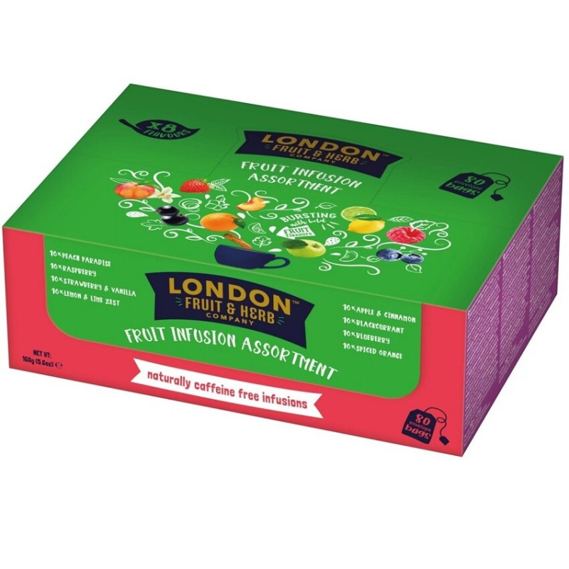 Kolekce čajů London Fruit & Herb - ovocné, směs, box 80 sáčků