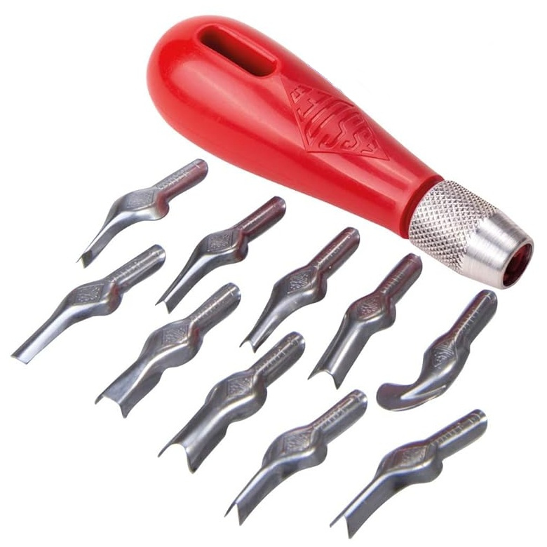 ESSDEE sada pro linoryt - 10 rydel s rukojetí