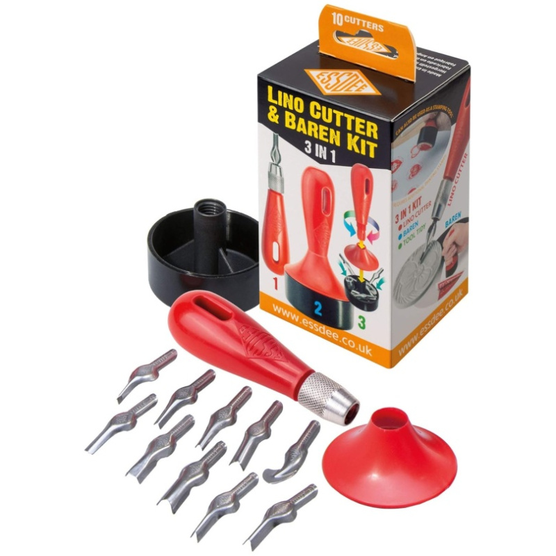 Sada nástrojů na linoryt (10 nožů + rukojeť + pouzdro)