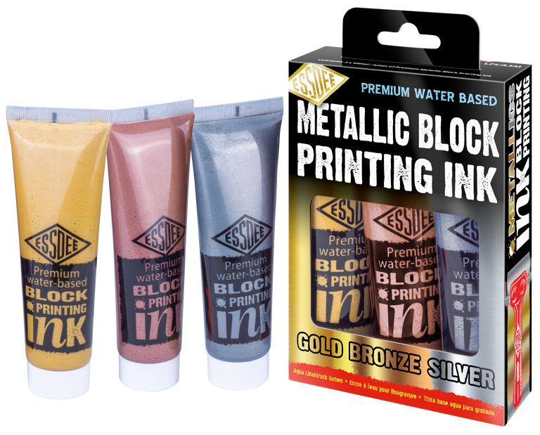 ESSDEE Premium sada metalických barev na linoryt 3 x100 ml