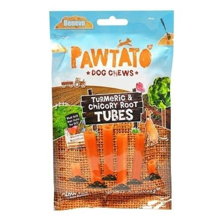 Benevo Odměna pro psy Pawtato Tubes Turmeric & Chicory Root 90g
