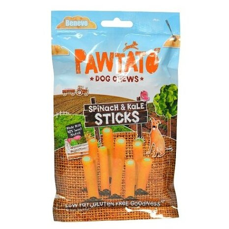 Benevo Odměna pro psy Pawtato Sticks Spinach & Kale 120g